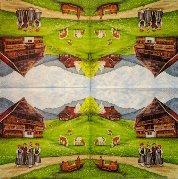 039 Deutschland - 3-lagig(Fleck) - Wellenrand - B-Ware